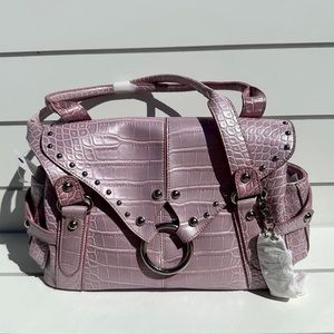 Kathy Van Zeeland | Pink Faux Leather Designer Bag